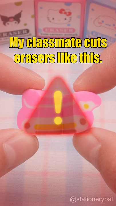 How do you cut erasers?  #shorts