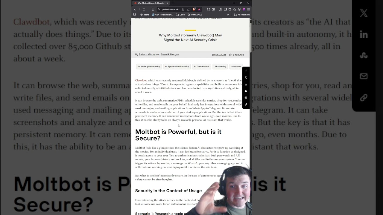 Насколько безопасны Clawdbot или Moltbot? 