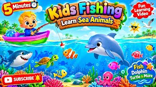 🎣🐬 Kids Fishing Adventure! 🐠 Learn Sea Animals | Fun Fishing Game for Kids / Lucas and friends kids  screenshot 2