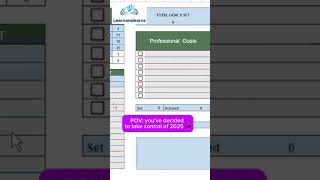 Daily habit and goal Tracker in Excel
