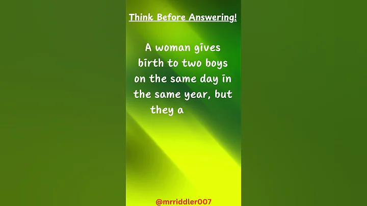 Get Ready to Think! This Riddle Will Surprise You 😯