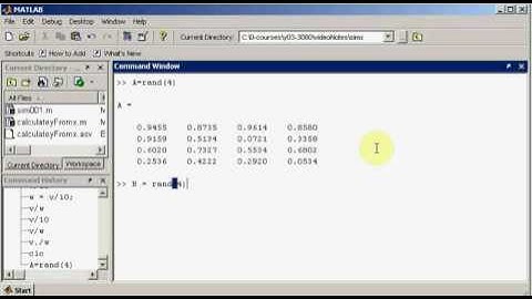 Conversations on Matlab - Chapter 2 - Vectors and Matrices - Creating and Operating 2/2