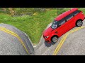 Cars vs Massive Potholes and Speed Bumps - BeamNG.Drive