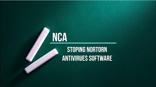 how to stop Nortorn 360 for some time in your pc
