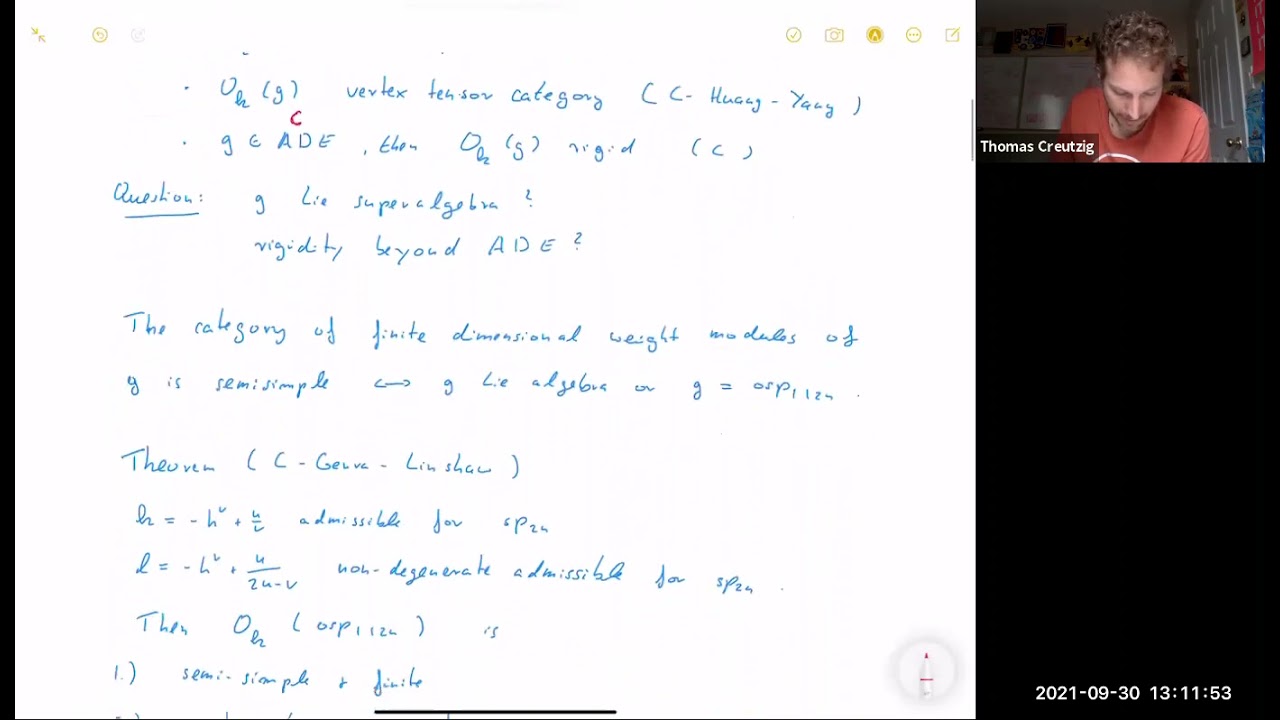 Thomas Creutzig,  The category O of affine osp(1|2n) at admissible level.