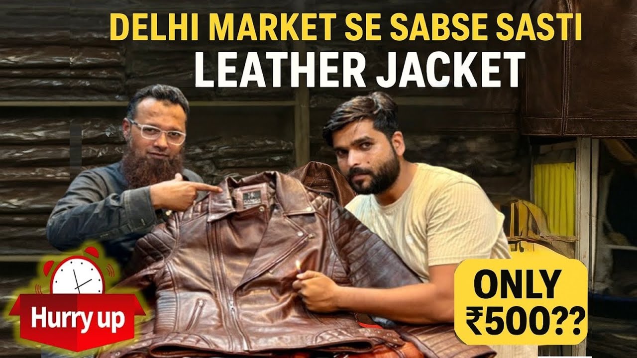 Delhi Mein Sabse Sasti Leather Jacket 🧥 | Cheapest Shop Tour