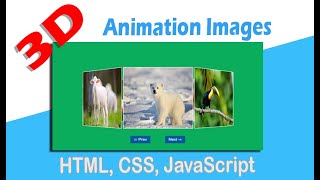 Create 3D Animation Image Slideshow (HTML, CSS JavaScript)