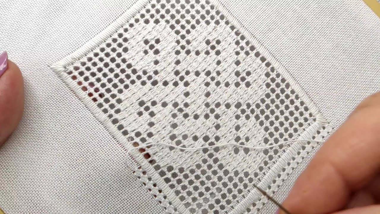 Процес вишивки мережки |Мережка з настилом прутиком через чисницю | Hand embroidery|