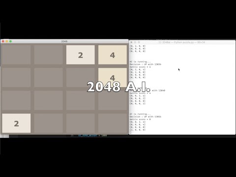 A.I. program plays the 2048 puzzle