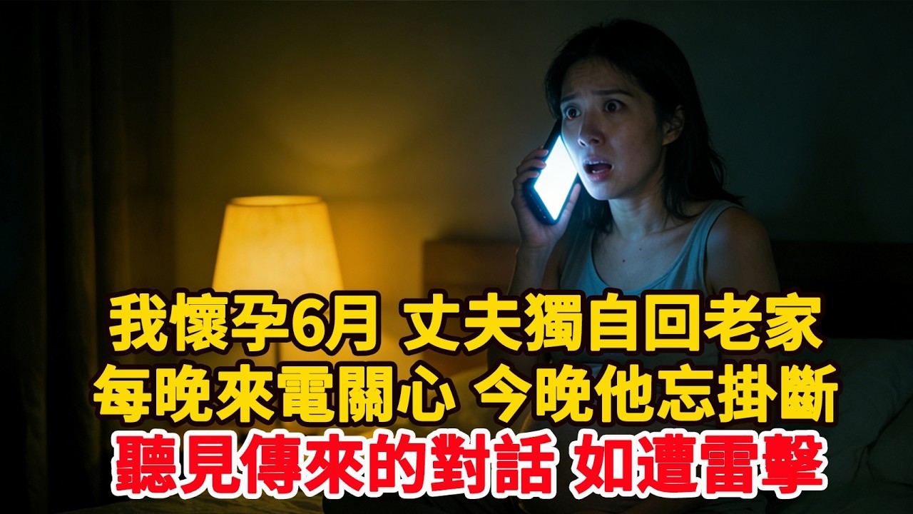 我懷孕6月 丈夫獨自回老家每晚來電關心 今晚他忘掛斷聽見傳來的對話 如遭雷擊#為人處世 #正能量 #故事分享 #生活經驗 #情感