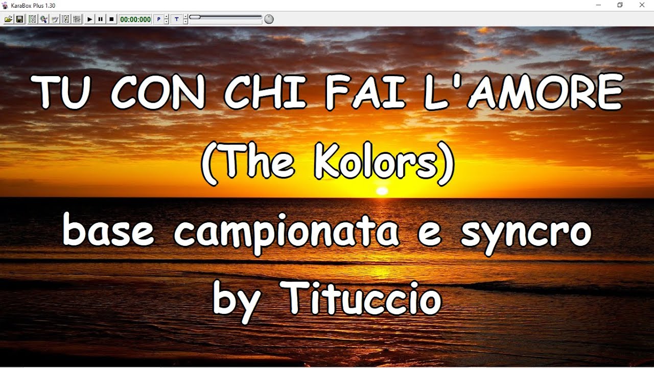Tu con chi fai l'amore - The Kolors (KARAOKE+Testo by Tituccio) SANREMO