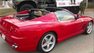 A beautiful ferrari 575 superamerica at toys for tots charity cars
show camp mabry.