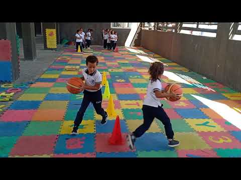 تعليم مهارات الحركية للأطفال في المدارس ألعاب صغيرة بالكره والجري الزجزاجي للتركيز والرشاقة والمرونة