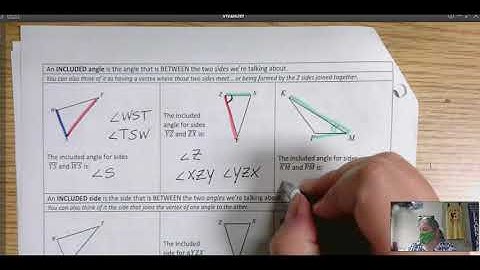 Included Sides and Included Angles (for Triangle Congruence)