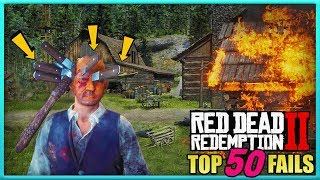 TOP 50 FUNNIEST MOMENTS IN RED DEAD REDEMPTION 2 (TOP 50 Funniest Fails in RDR2) - LoL Videos