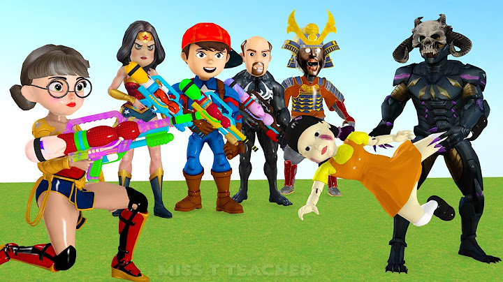 Scary Teacher 3D vs Squid Game Become Superhero Fight MONSTER Rescue Doll 5 Times Challenge