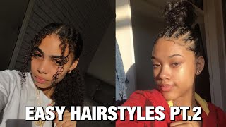 😎🔥EASY AND FUN TO DO, CUTE NATURAL HAIRSTYLES + EDGES PART 2 | Natural Hairstyles 2k20