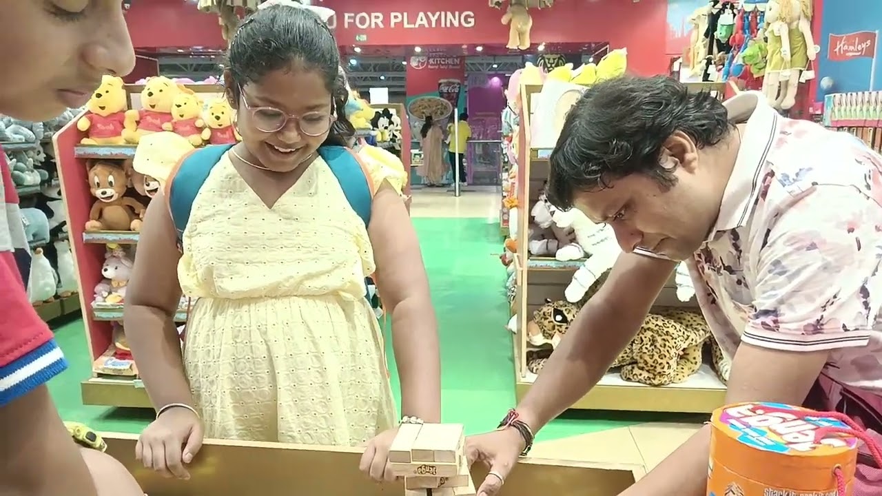 # Hamleys  me chacha aur bhatije mein jenga competition 🥰❤️