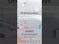 【Ordinary days/milet】トランペットで吹いてみた(ハコヅメ)【楽譜あり】