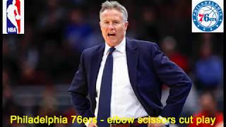 Philadelphia 76ers - elbow scissors cut play (game 4 @ Nets)