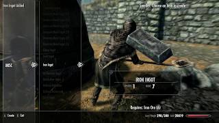 How to turn Iron Ore into Iron Ingots - Skyrim