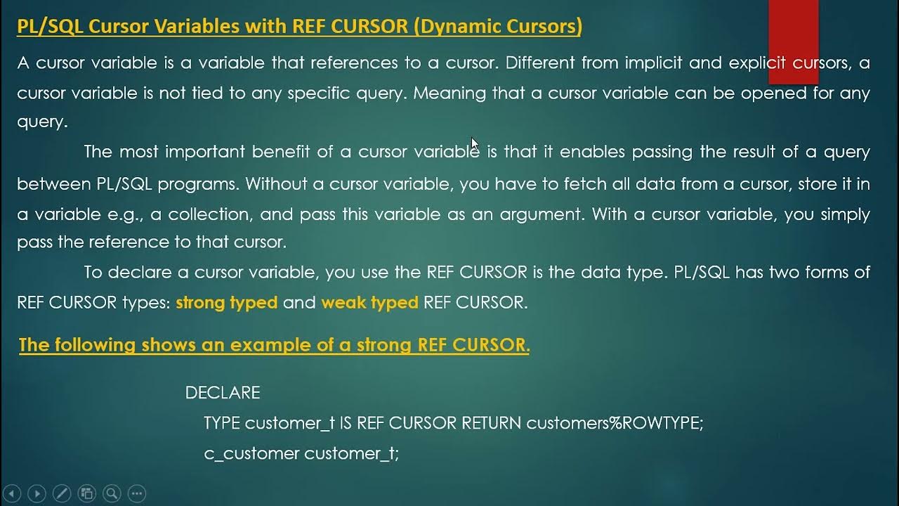 Cursors in Oracle PL/SQL - YouTube