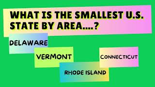 What's The SMALLEST State in the US That No One Knows About,