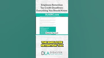 Important Deadline Information for the Employee Retention Tax Credit