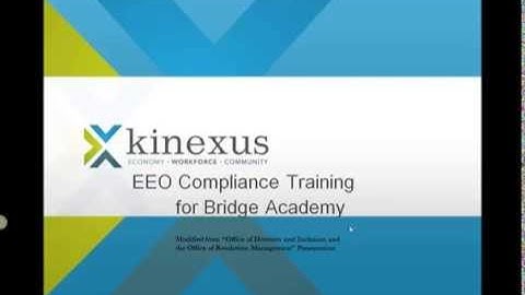 EEO Compliance Training for Bridge Academy video