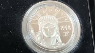 1998 American Eagle Platinum Coin Set and Single 1998 Silver American Eagle
