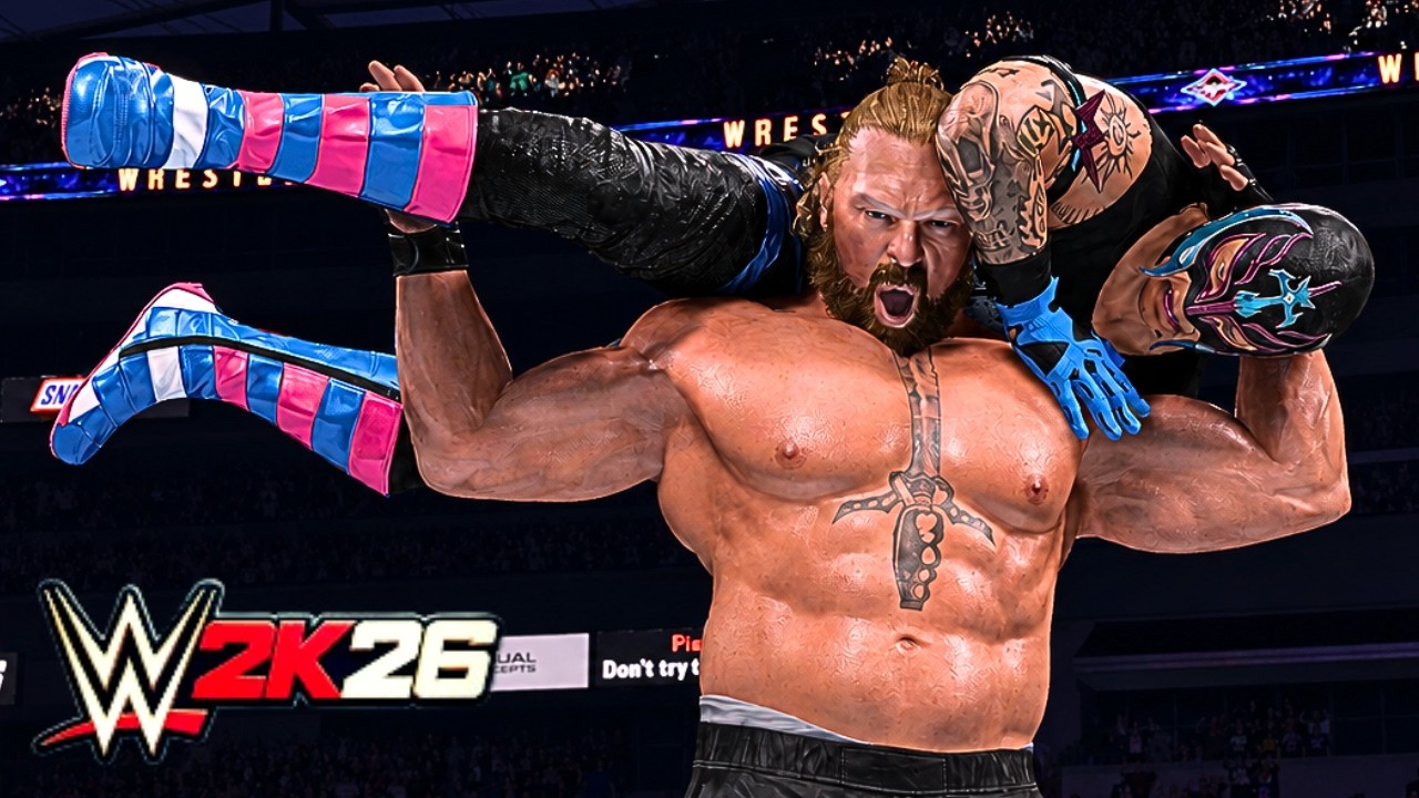 WWE 2K26 - Rey Mysterio vs Brock Lesnar - 4K 60 FPS - YouTube