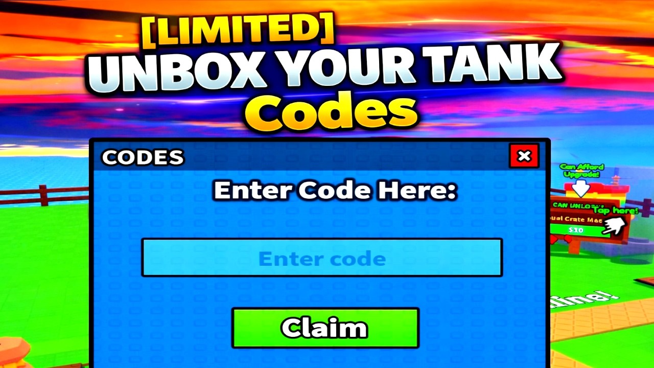 LIMITED] UNBOX YOUR TANK Codes 2026 *Roblox* ( How To Activat