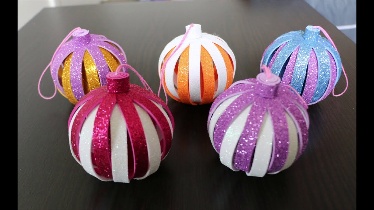 How to make Christmas ball/ ornament?  YouTube