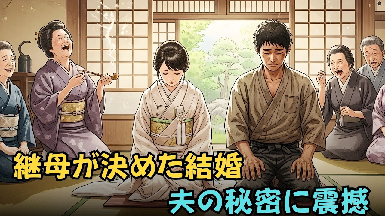 継母に決められた政略結婚を笑われた娘――だが夫の正体が明かされ全てが震え上がる【日本昔話】