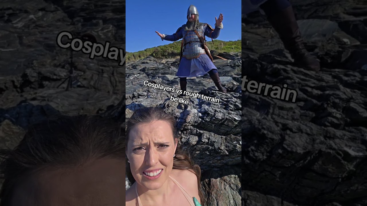 Short hike to the filming spot of @therhodeislandmermaid lol #medieval #cosplay #mermaid