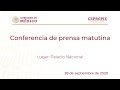 Conferencia de prensa matutina del lunes 28 de septiembre, 2020