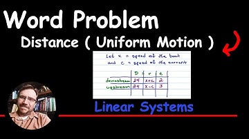 Uniform Motion (Distance) Word Problem