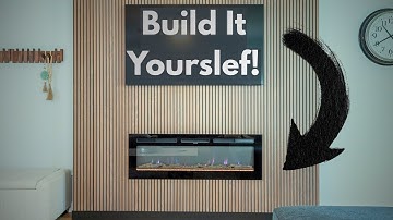 Sleek Modern DIY Fireplace/TV Wall with a Hidden Feature