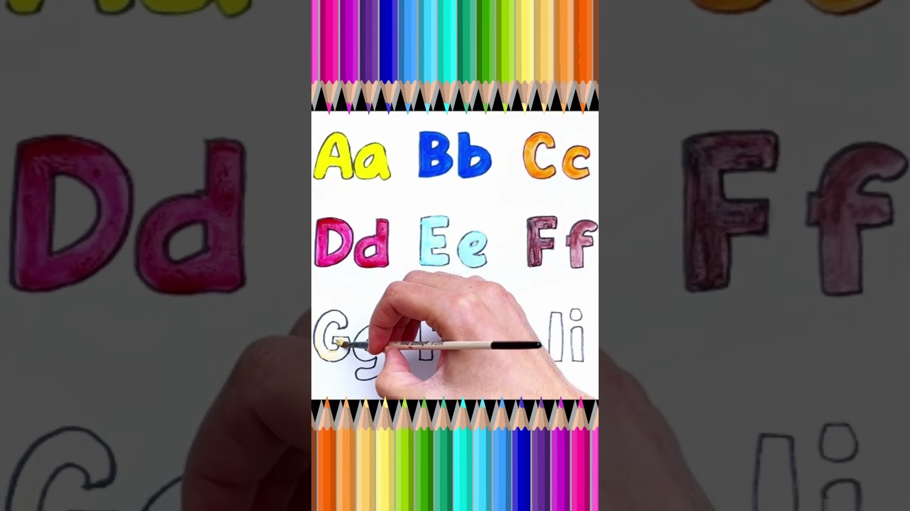 🎨Learn Alphabet Aa to Zz with Words - Colouring and Drawing for kids🌈