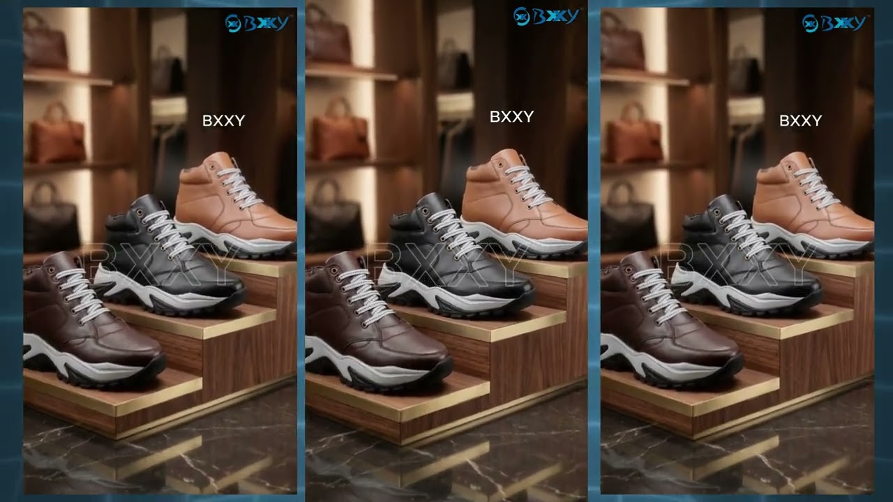 Men's 3 Inch (7.62Cm) Hidden Height Increasing Stylish Lace-up Boots