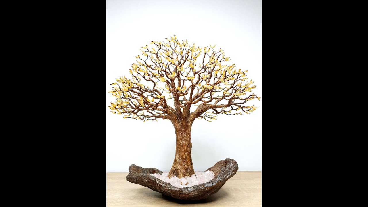 How to make a gemstone wire tree sculpture
