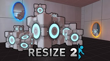 Portal 2 but You Can Resize Cubes