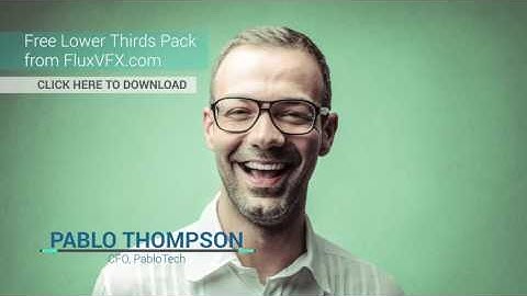 Free Lower Thirds Pack After Effects Template