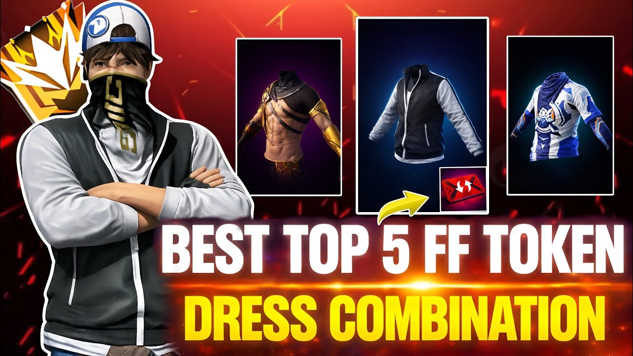 NEW 😱 TOP 5 FREE FF TOKEN DRESS COMBINATION IN FREE FIRE🔥2026 |ManishXfire|