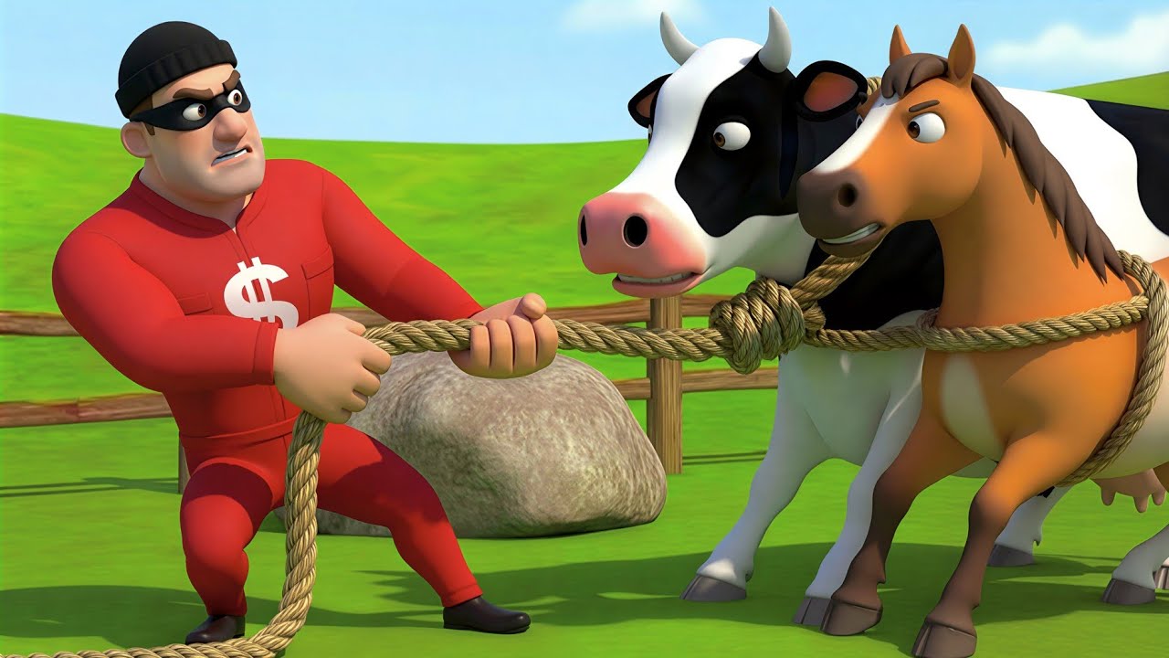 Thief Attacks Old MacDonald’s Farm 😱 | All Animals Stolen 🐮🐴 | Happy Ending Cartoon