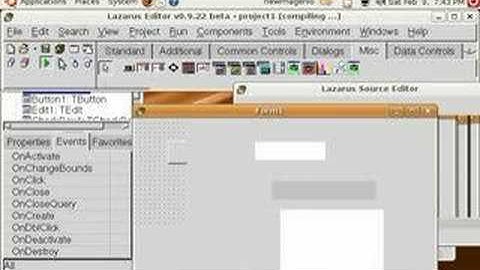 Lazarus (similar to Borland Delphi) running in EeePC