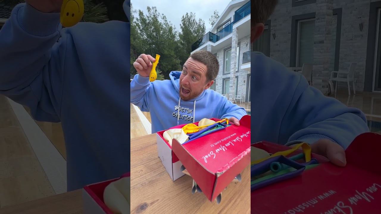 He MADE a new BALLOON PHONE CASE for her 😳🎈🤣 