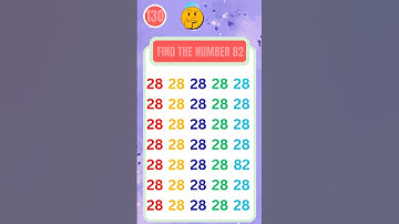 Find The number 82 among these in 10  seconds? 🤔 | | #shorts #findtheoddoneout