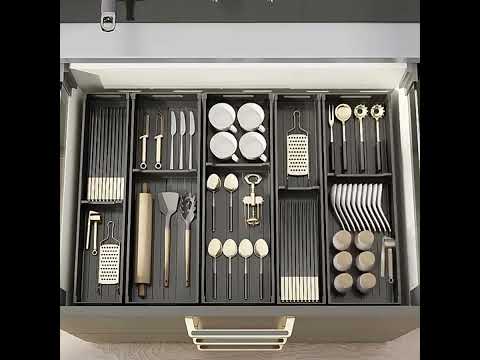 Smart Spaces Kitchen Drawer Organizer  with adjustable divider to Store Cutlery