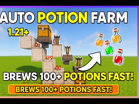 Fastest Auto Potion Farm in Minecraft 1.21+ (Brews 100+ Potions Automatically!)